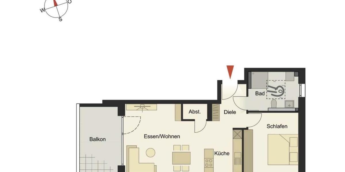 Etagenwohnung Oberkochen - 2 Zimmer, 66 m&sup2;, 816&euro; | Angebot:25992752