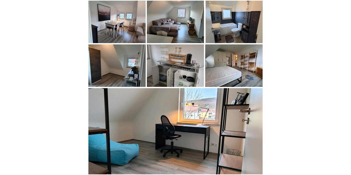 Dachgeschoßwohnung Aalen Unterkochen - 3 Zimmer, 75 m&sup2;, 1.200&euro; | Angebot:26625617
