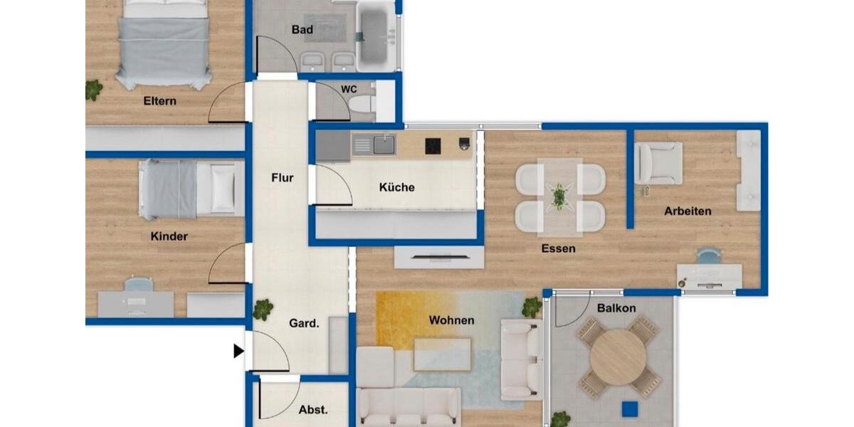 Etagenwohnung Schwäbisch Gmünd Bargau - 4.5 Zimmer, 91 m&sup2;, 265.000&euro; | Angebot:26589039