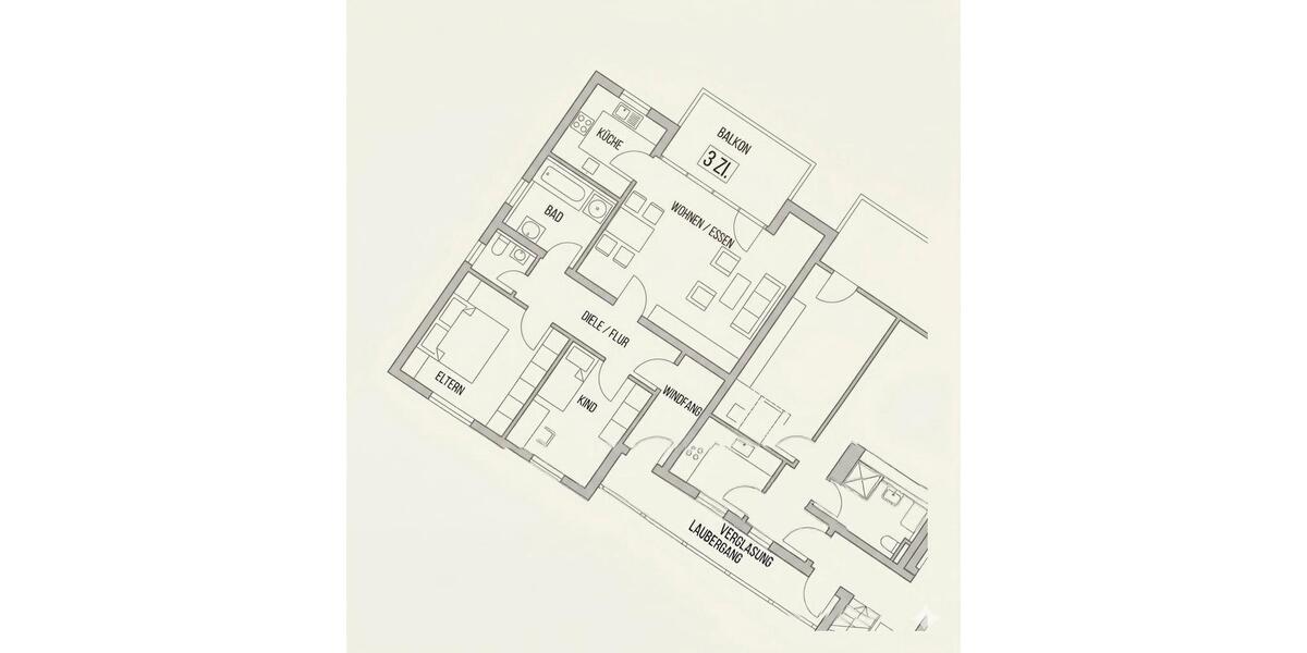 Etagenwohnung Aalen Dewangen - 3 Zimmer, 79 m&sup2;, 255.000&euro; | Angebot:26956285