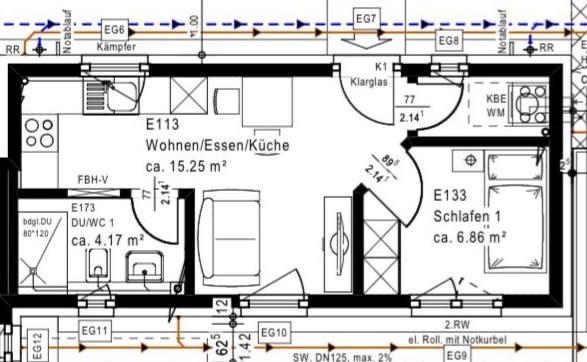 Erdgeschoßwohnung Schwäbisch Gmünd Bargau - 2 Zimmer, 29 m&sup2;, 800&euro; | Angebot:27595955