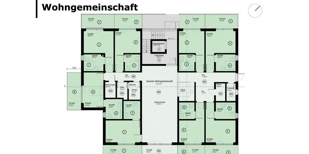 Etagenwohnung Ellwangen (Jagst) - 1.5 Zimmer, 48 m&sup2;, 570&euro; | Angebot:25145366