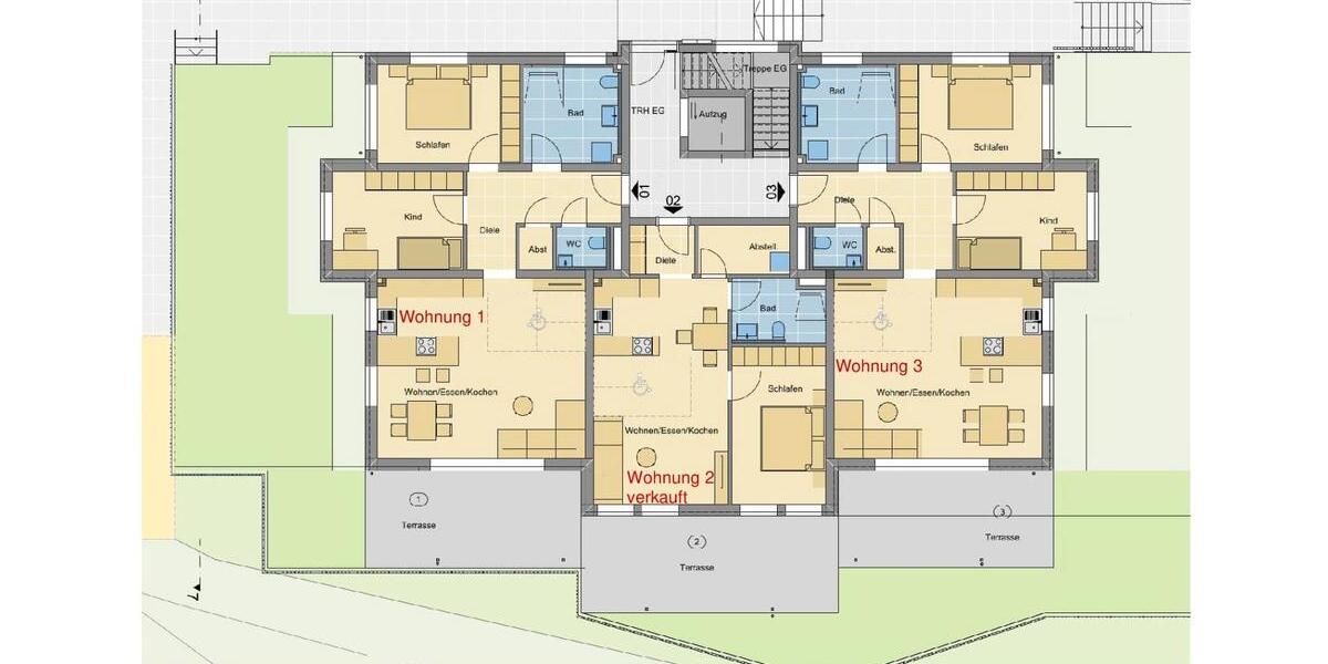 Mehrfamilienhaus, Wohnhaus Hüttlingen - 3 Zimmer, 92 m&sup2;, 443.760&euro; | Angebot:25973854