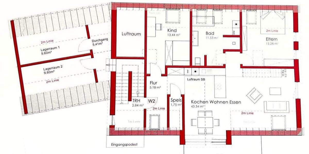 Etagenwohnung Nördlingen / Baldingen Baldingen - 3 Zimmer, 119 m&sup2;, 1.470&euro; | Angebot:25770842