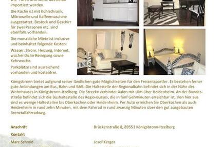 Wohnung Aalen - 1 Zimmer, 40 m&sup2;, 720&euro; | Angebot:25953909