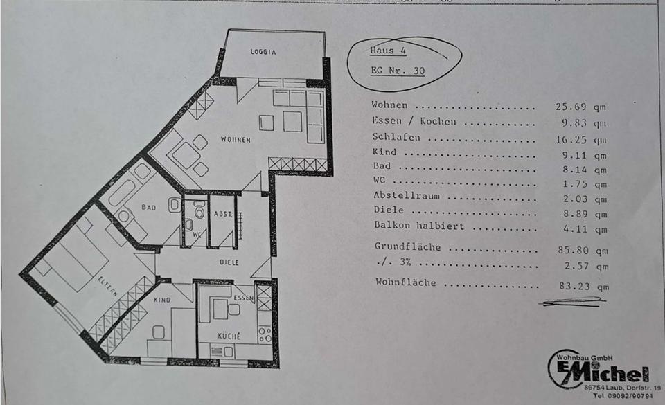 Terrassenwohnung Nördlingen - 4 Zimmer, 83 m&sup2;, 273.000&euro; | Angebot:26900563