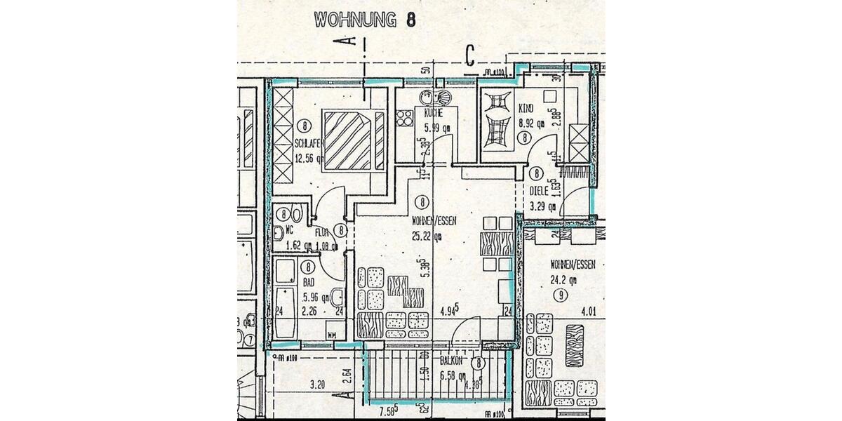 Etagenwohnung Essingen - 2.5 Zimmer, 66 m&sup2;, 235.000&euro; | Angebot:26846061