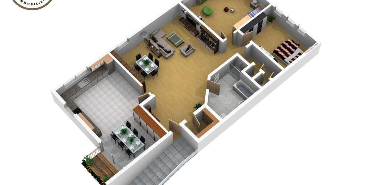 Etagenwohnung Nattheim - 3.5 Zimmer, 140 m&sup2;, 339.000&euro; | Angebot:23861042