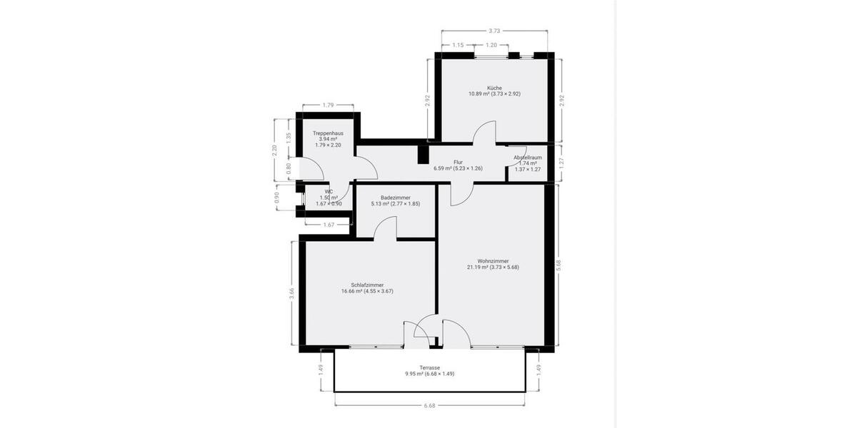 Erdgeschoßwohnung Aalen Ebnat - 2 Zimmer, 66 m&sup2;, 850&euro; | Angebot:25968278