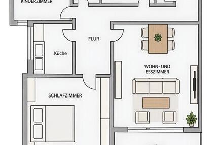 Wohnung Aalen Ebnat - 3 Zimmer, 87 m&sup2;, 900&euro; | Angebot:27577580