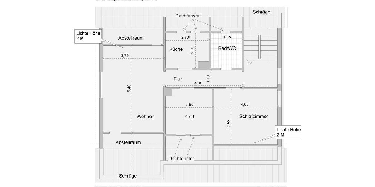 Dachgeschoßwohnung Aalen - 3 Zimmer, 55 m&sup2;, 750&euro; | Angebot:25711584