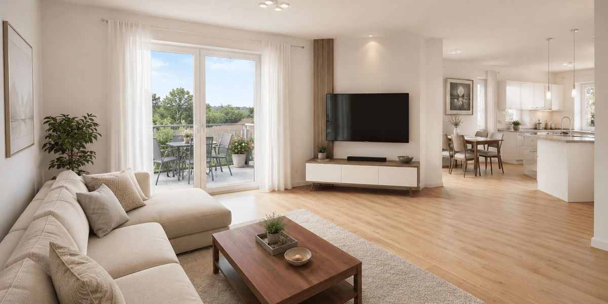 10% Rabatt bis Ende August! Neubauprojekt „Panoramablick“ 3,5 Zi. Wohnung mit Balkon Aufzug & TG - Etagenwohnung Göggingen | Angebot:27532450
