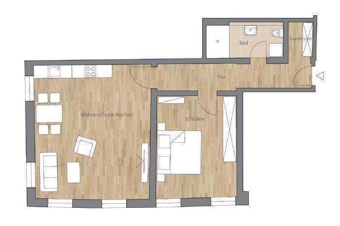 Etagenwohnung Nördlingen Baldingen - 2 Zimmer, 66 m&sup2;, 699&euro; | Angebot:25728787