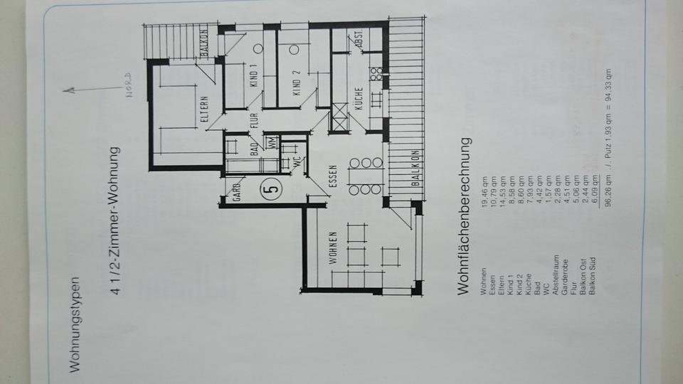 Etagenwohnung Aalen Unterkochen - 4.5 Zimmer, 94 m&sup2;, 286.000&euro; | Angebot:25654496