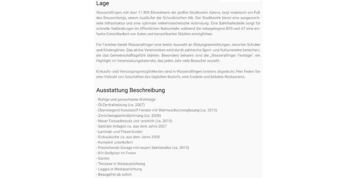 Einfamilienhaus Wasseralfingen Wasseralfingen - 5 Zimmer, 120 m&sup2;, 419.000&euro; | Angebot:25755269