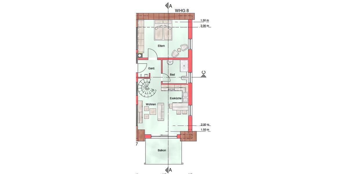 Etagenwohnung Frankenhardt - 3 Zimmer, 74 m&sup2;, 780&euro; | Angebot:25999507
