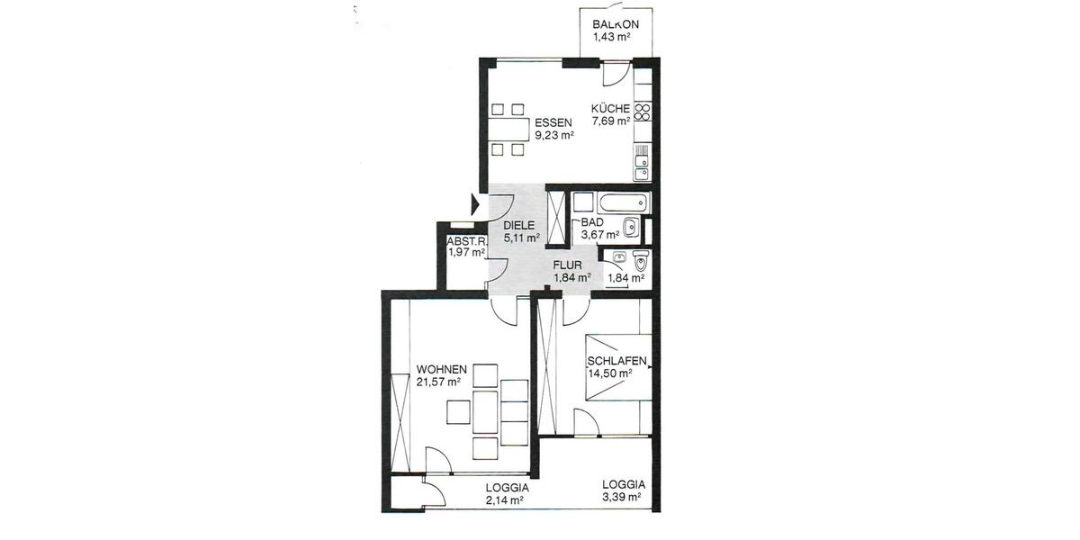 Erdgeschoßwohnung Schwäbisch Gmünd Bargau - 2.5 Zimmer, 75 m&sup2;, 890&euro; | Angebot:27606009