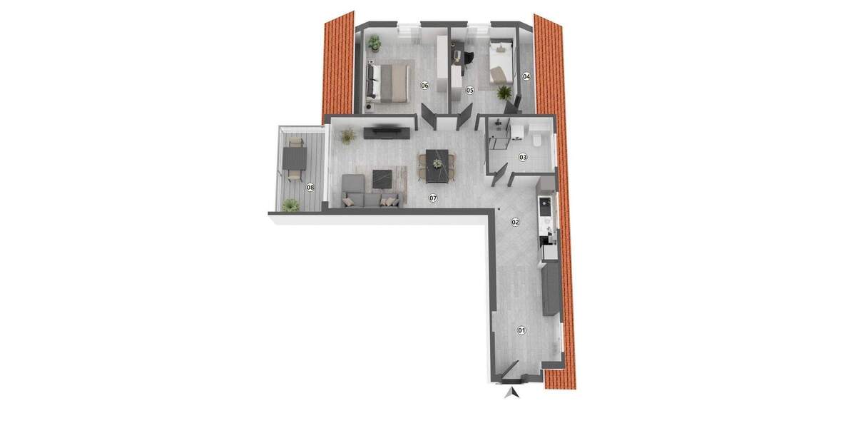 Etagenwohnung Ellwangen (Jagst) Röhlingen - 3 Zimmer, 87 m&sup2;, 347.600&euro; | Angebot:25678668