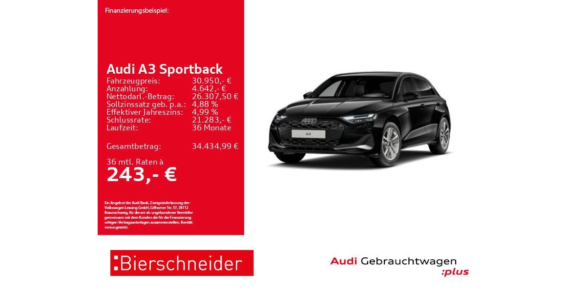 Audi A3 15.691 km 30.950 &euro; Aalen 73431