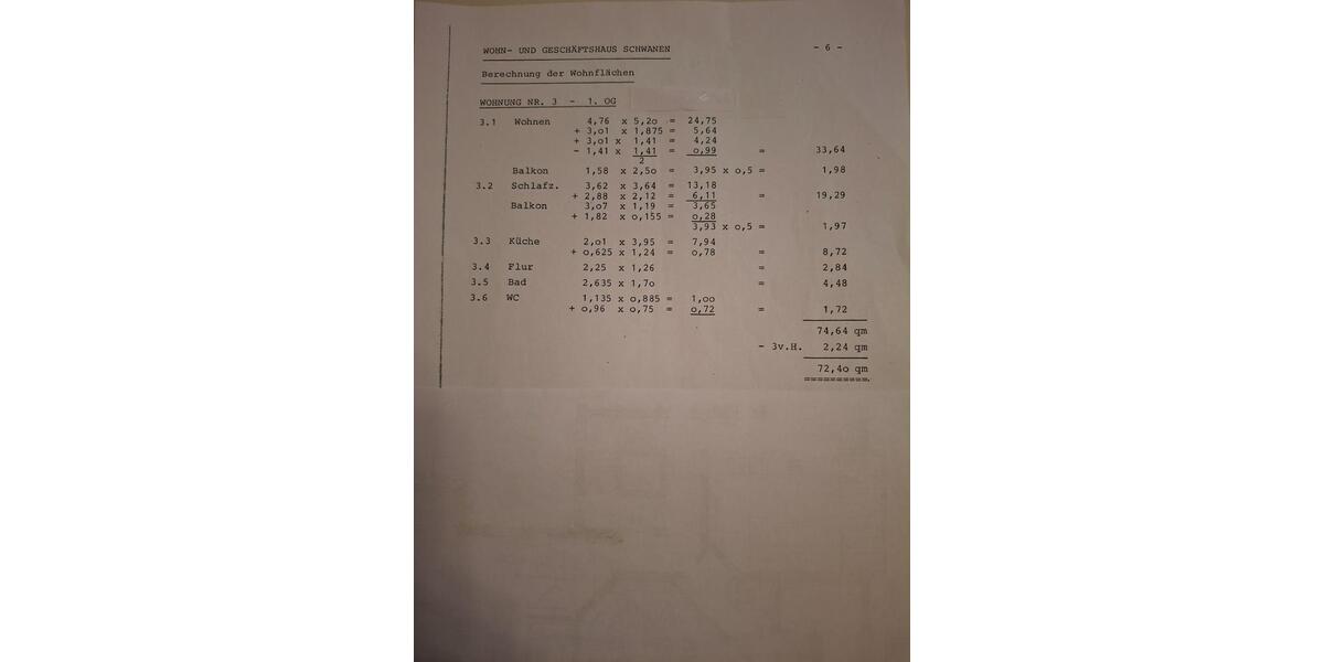 Etagenwohnung Heidenheim an der Brenz - 2 Zimmer, 72 m&sup2;, 220.000&euro; | Angebot:25220224