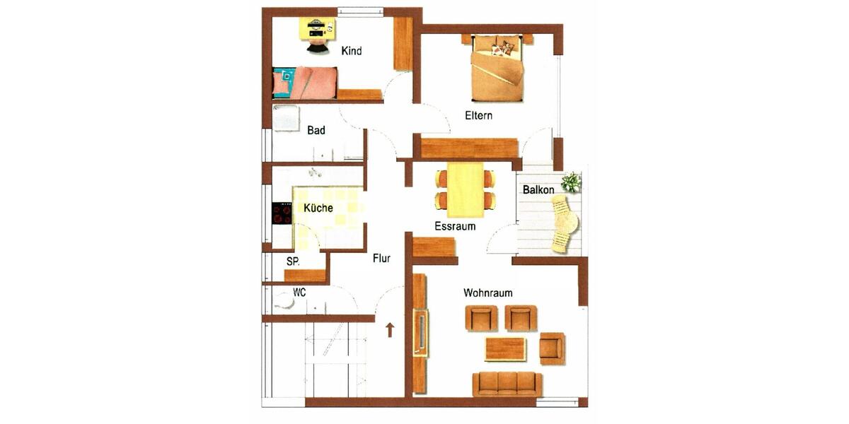 Etagenwohnung Aalen Ebnat - 3.5 Zimmer, 79 m&sup2;, 248.000&euro; | Angebot:25717287