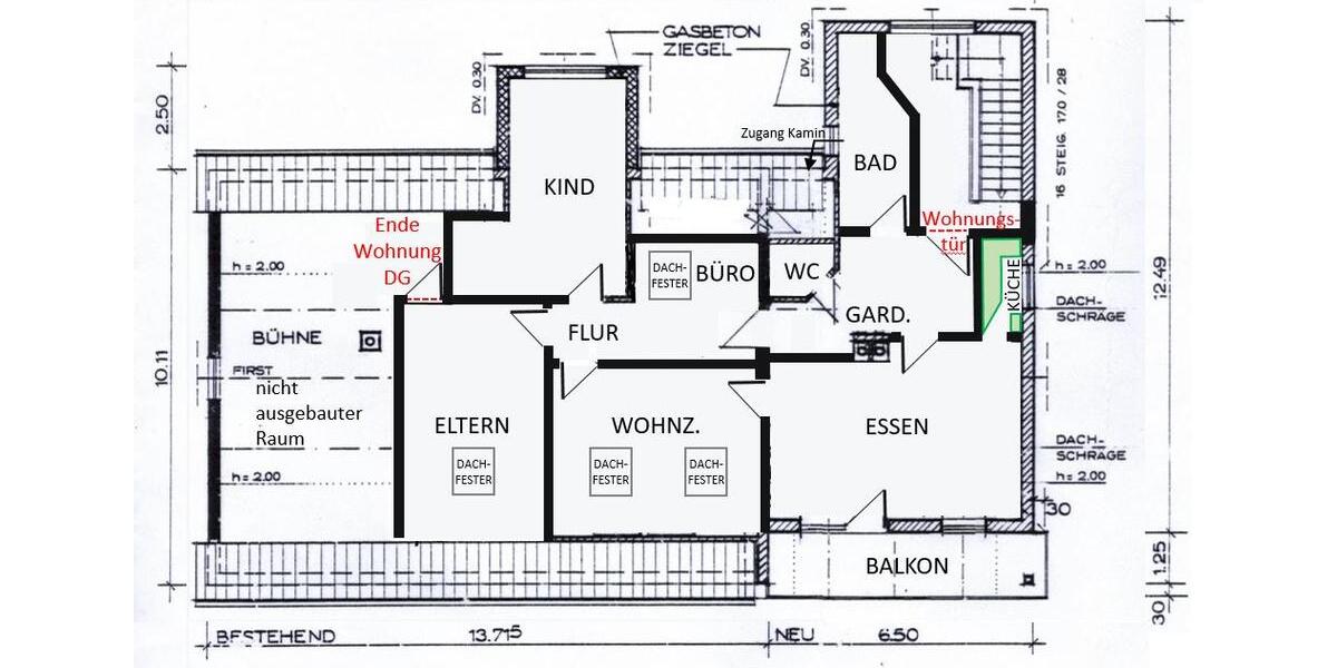 Dachgeschoßwohnung Dischingen - 4.5 Zimmer, 102 m&sup2;, 980&euro; | Angebot:26030749