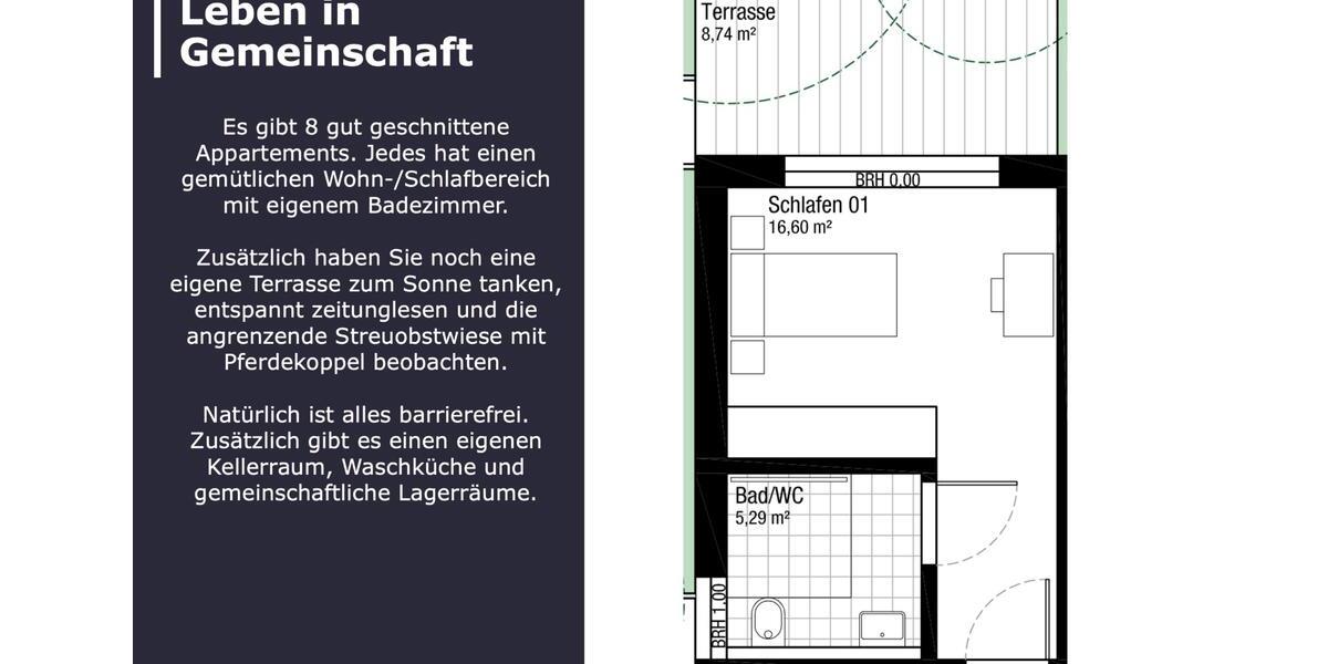 Etagenwohnung Ellwangen (Jagst) - 1.5 Zimmer, 48 m&sup2;, 570&euro; | Angebot:25145366