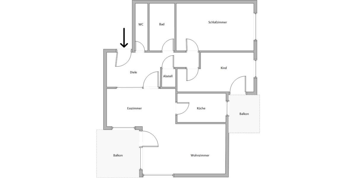 Etagenwohnung Aalen Unterkochen - 3.5 Zimmer, 86 m&sup2;, 1.050&euro; | Angebot:26593055