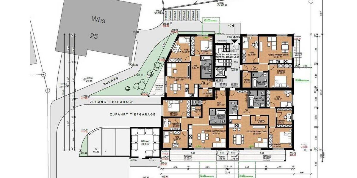 Etagenwohnung Schwäbisch Gmünd Bettringen - 3 Zimmer, 79 m&sup2;, 336.550&euro; | Angebot:26673031