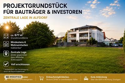 ERSCHLOSSENE PROJEKTCHANCE IN ZENTRALER LAGE - Grundstück Alfdorf | Angebot:27489645