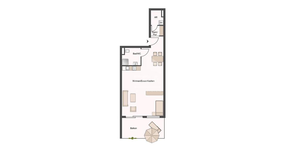 Etagenwohnung Heuchlingen - 1.5 Zimmer, 62 m&sup2;, 620&euro; | Angebot:25988245