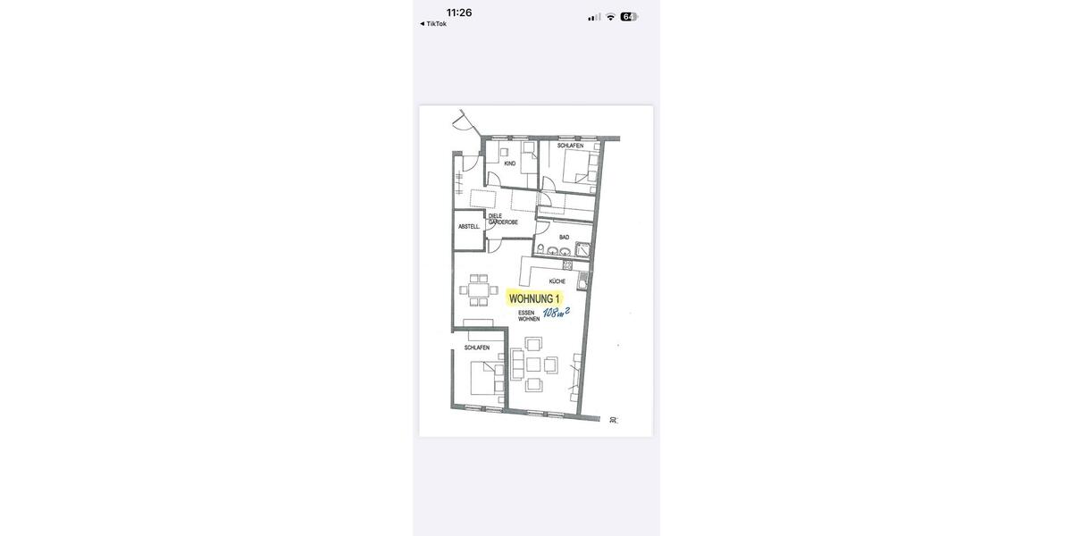 Etagenwohnung Mutlangen - 3 Zimmer, 108 m&sup2;, 890&euro; | Angebot:26464817