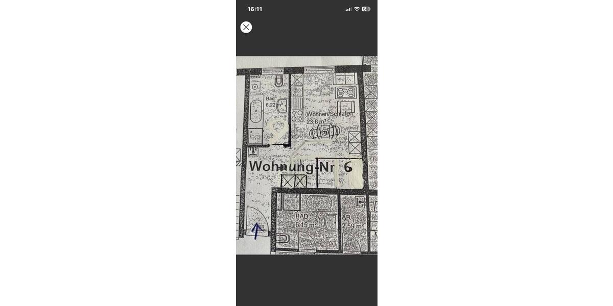 Erdgeschoßwohnung Nördlingen - 1 Zimmer, 30 m&sup2;, 410&euro; | Angebot:25992240