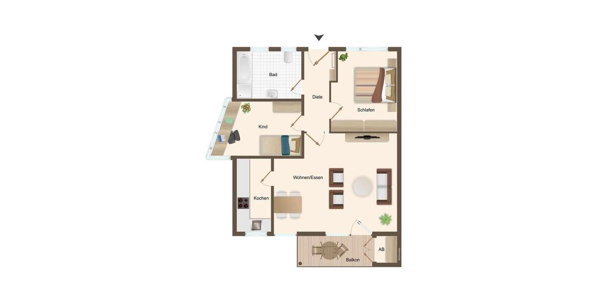 Etagenwohnung Nördlingen - 3 Zimmer, 74 m&sup2;, 730&euro; | Angebot:24221449