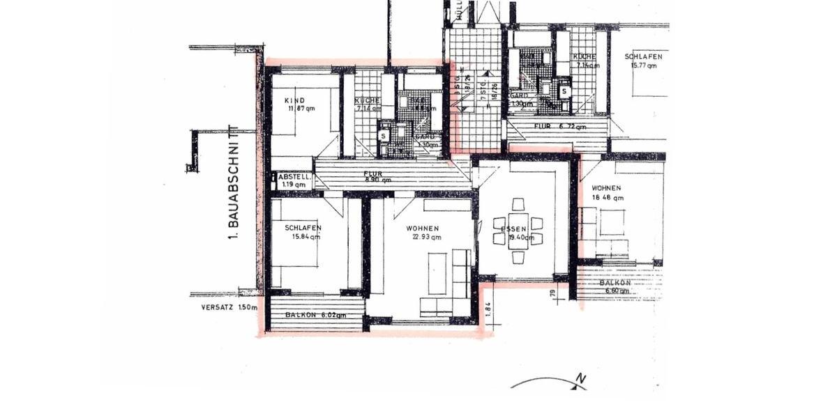 Etagenwohnung Aalen Unterkochen - 4.5 Zimmer, 100 m&sup2;, 239.000&euro; | Angebot:26215228