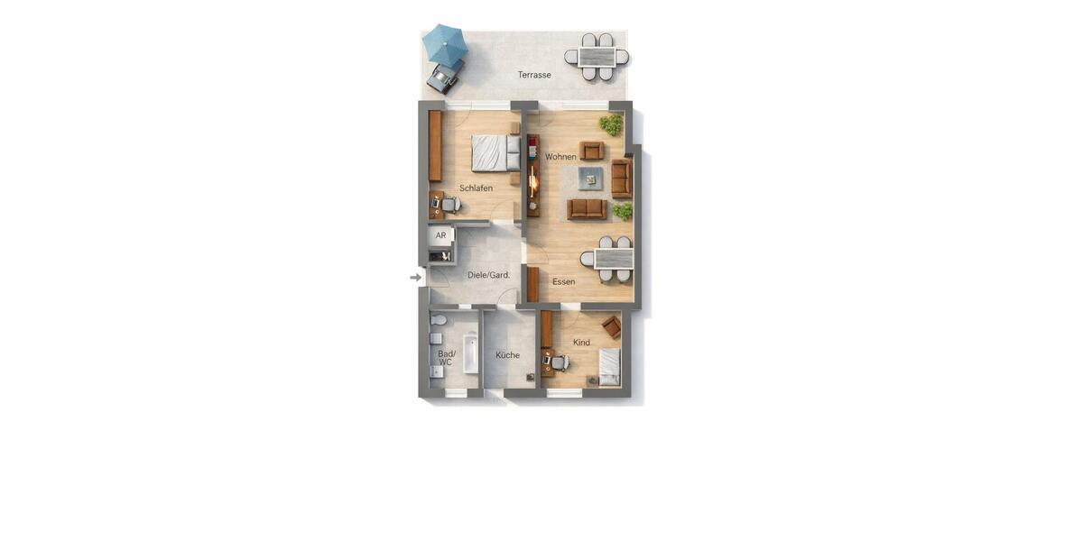 Erdgeschoßwohnung Obersontheim - 3 Zimmer, 101 m&sup2;, 315.000&euro; | Angebot:26501500