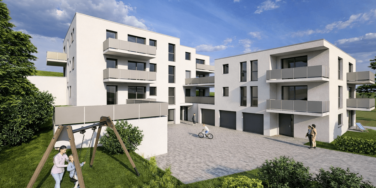 10% Rabatt bis August! Neubauprojekt „Panoramablick“ 3,5 Zi. Wohnung mit Balkon Aufzug & TG - Etagenwohnung Göggingen | Angebot:27532453