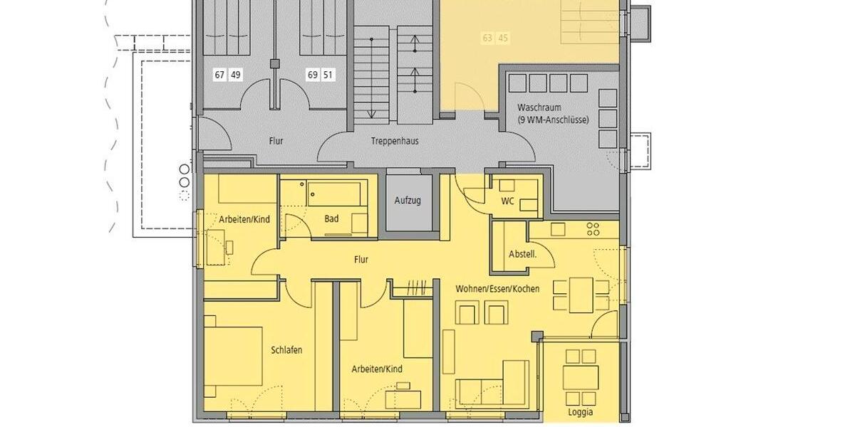 Erdgeschoßwohnung Aalen Unterkochen - 4 Zimmer, 94 m&sup2;, 419.000&euro; | Angebot:26511164