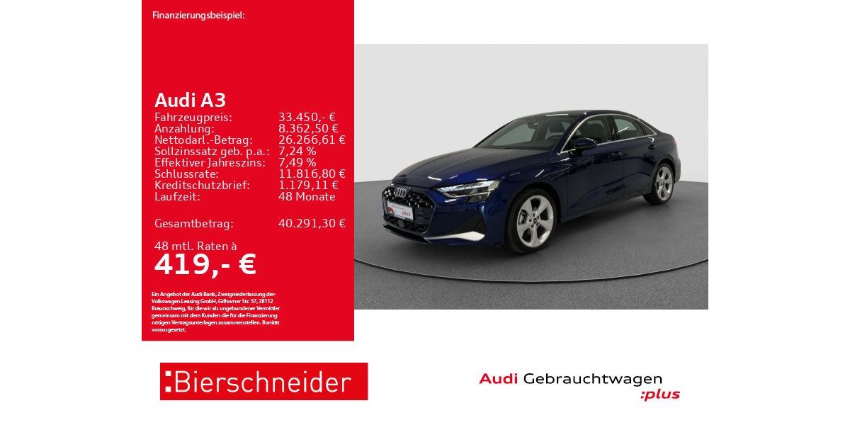 Audi A3 17.507 km 33.450 &euro; Aalen 73431