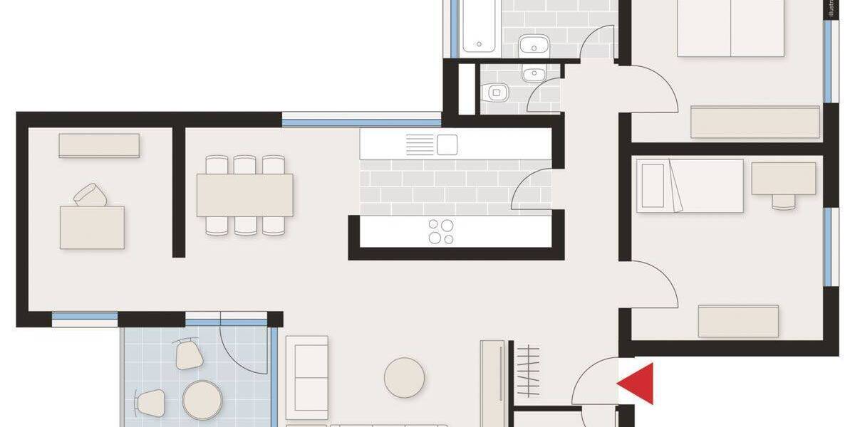 Etagenwohnung Schwäbisch Gmünd Bettringen - 4 Zimmer, 90 m&sup2;, 180.000&euro; | Angebot:26310312