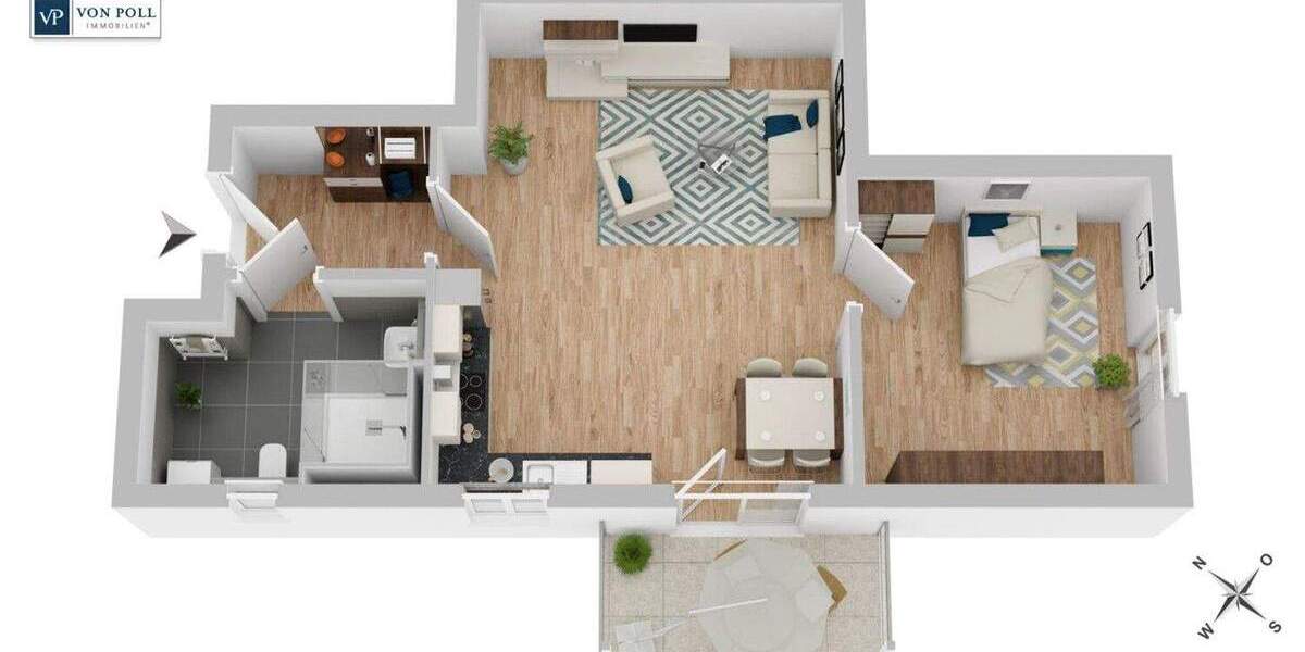 Etagenwohnung Nördlingen - 2 Zimmer, 51 m&sup2;, 334.000&euro; | Angebot:25814078