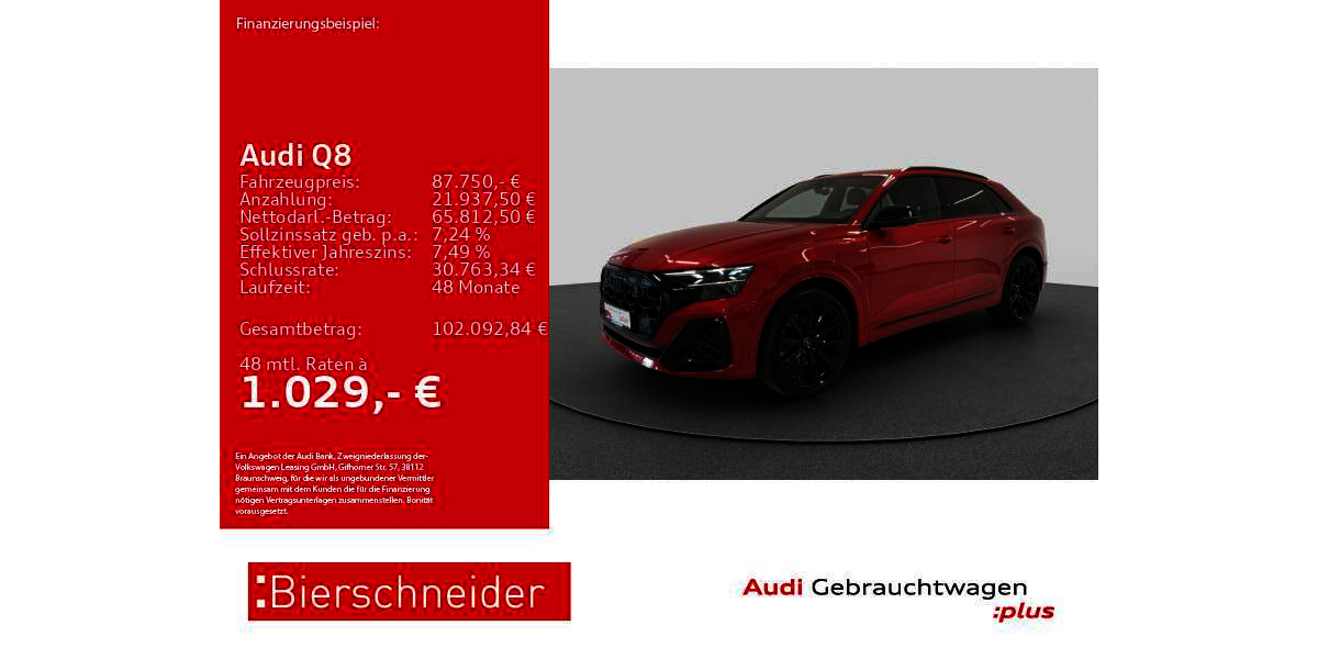 Audi Q8 12.589 km 87.750 &euro; Aalen 73431