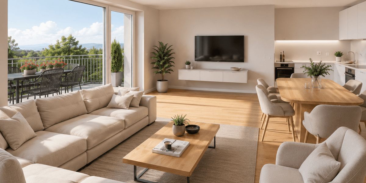 10% Rabatt bis August! Neubauprojekt „Panoramablick“ 3,5 Zi. Wohnung mit Balkon Aufzug & TG - Etagenwohnung Göggingen | Angebot:27532452
