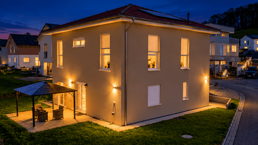 Neuwertige Stadtvilla mit ca. 160 m² Wohnfläche, Garten & 3 Stellplätzen, Energieklasse A - Einfamilienhaus Ottenbach | Angebot:27532436