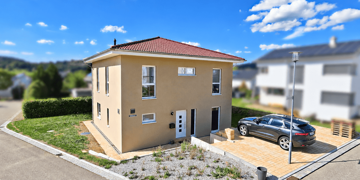 Neuwertige Stadtvilla mit ca. 160 m² Wohnfläche, Garten & 3 Stellplätzen, Energieklasse A - Einfamilienhaus Ottenbach | Angebot:27532436