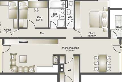 Wohnung Aalen Unterkochen - 5 Zimmer, 107 m&sup2;, 298.000&euro; | Angebot:25150508