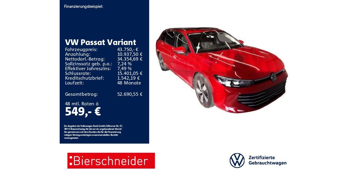VW Passat Variant 11.289 km 43.750 &euro; Aalen 73431