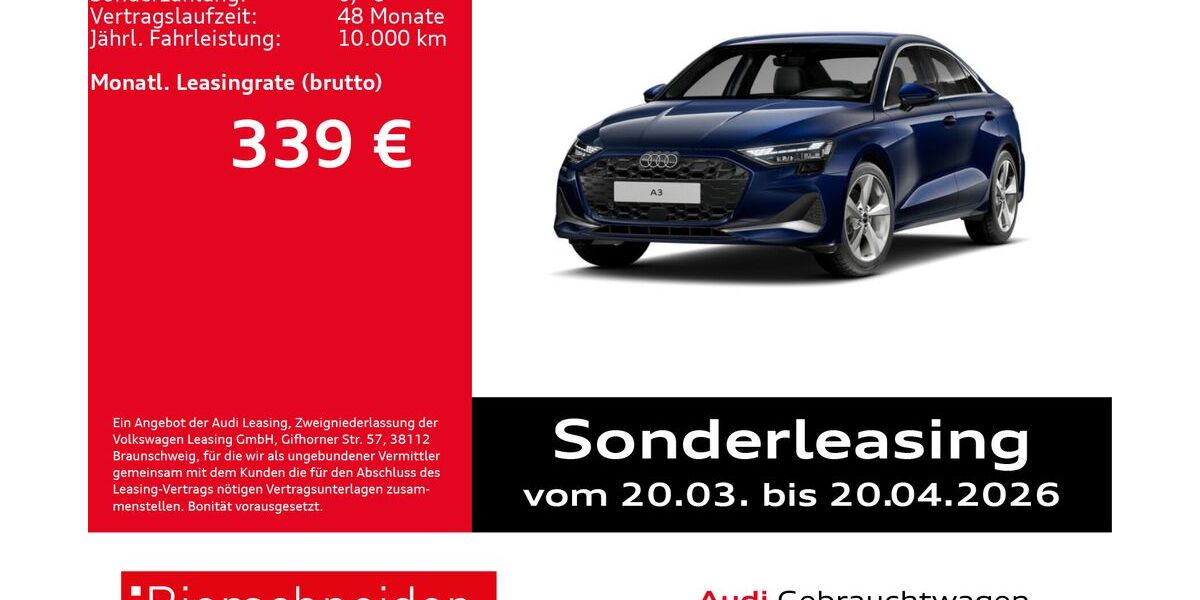 Audi A3 17.507 km 33.850 &euro; Aalen 73431