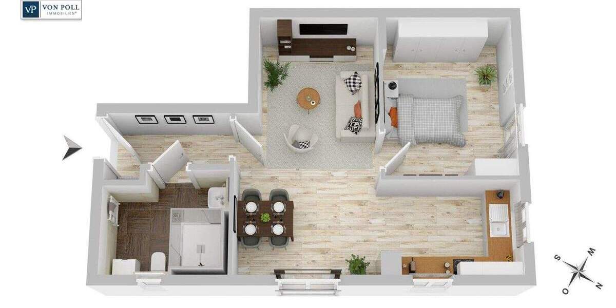 Etagenwohnung Nördlingen - 2 Zimmer, 48 m&sup2;, 319.000&euro; | Angebot:25814076