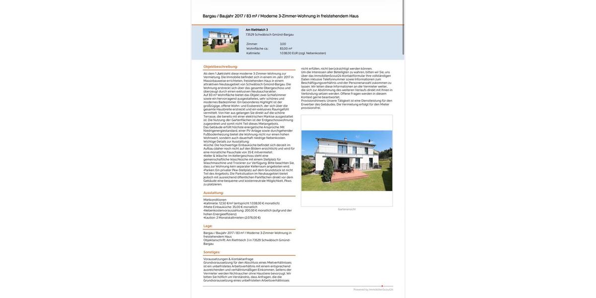 Etagenwohnung Schwäbisch Gmünd Bargau - 3 Zimmer, 83 m&sup2;, 992&euro; | Angebot:26567990